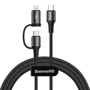 Baseus Twins 2in1 60W/18W 1 Metre Type-C to Lightning Kablo